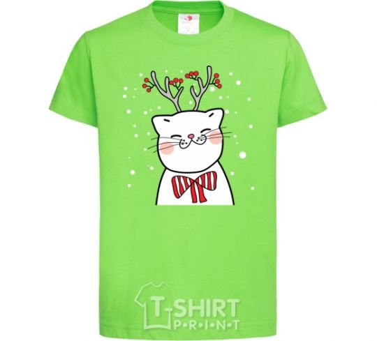 Kids T-shirt Deer Cat orchid-green фото