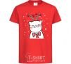 Kids T-shirt Deer Cat red фото
