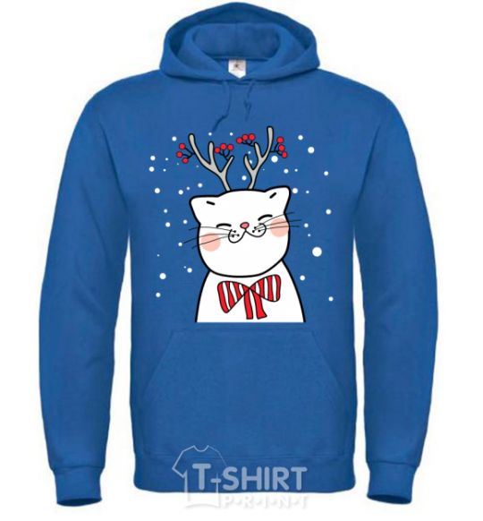 Men`s hoodie Deer Cat royal фото