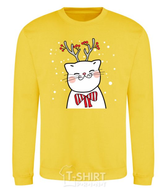Sweatshirt Deer Cat yellow фото