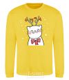 Sweatshirt Deer Cat yellow фото