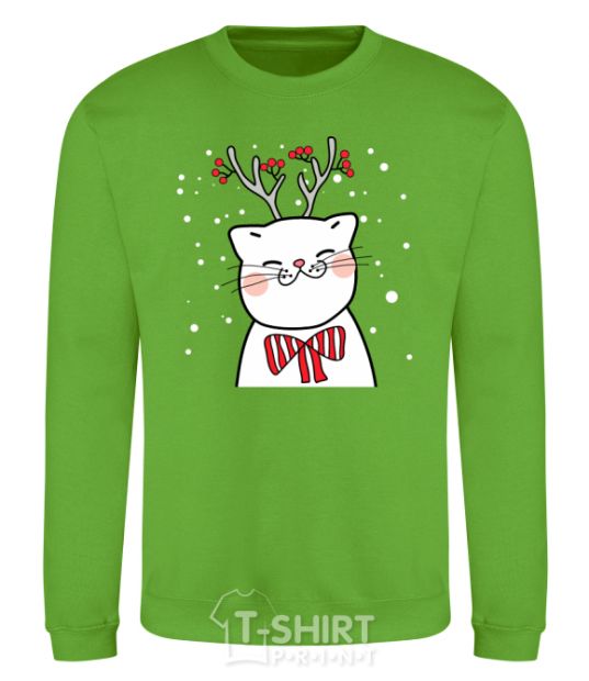 Sweatshirt Deer Cat orchid-green фото