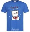 Men's T-Shirt Deer Cat royal-blue фото