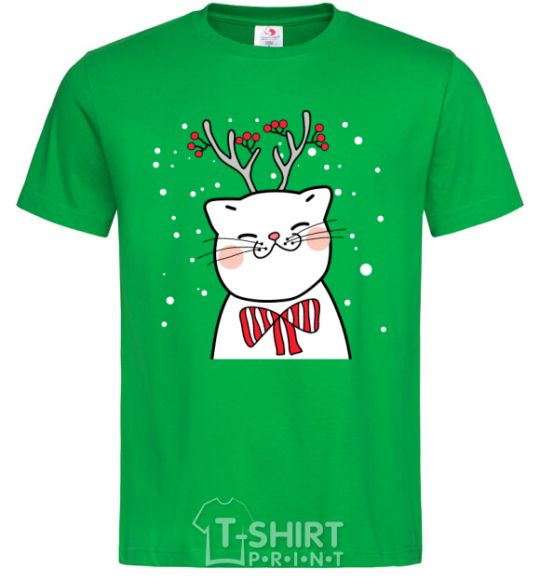 Men's T-Shirt Deer Cat kelly-green фото