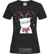 Women's T-shirt Deer Cat black фото