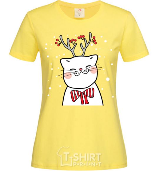 Women's T-shirt Deer Cat cornsilk фото