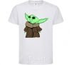 Kids T-shirt Little Yoda V.1 White фото