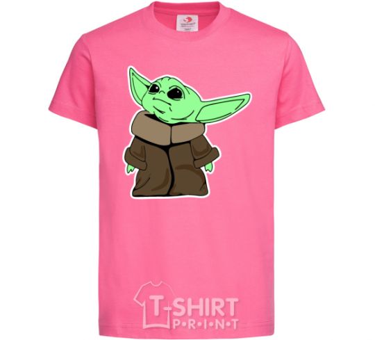 Kids T-shirt Little Yoda V.1 heliconia фото