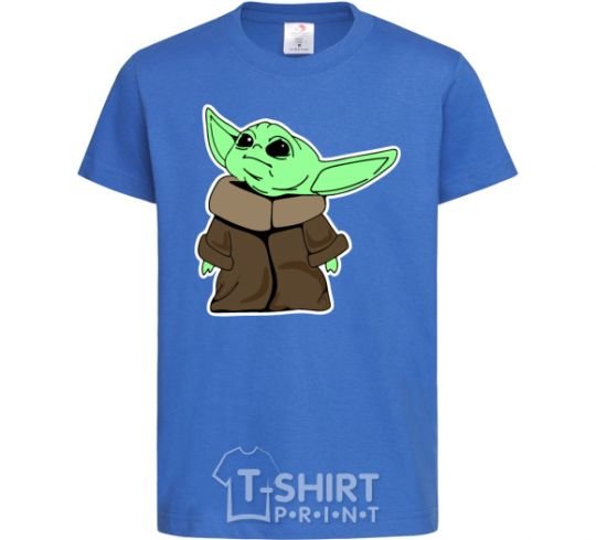 Kids T-shirt Little Yoda V.1 royal-blue фото