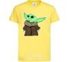 Kids T-shirt Little Yoda V.1 cornsilk фото