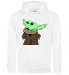 Men`s hoodie Little Yoda V.1 White фото