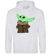 Men`s hoodie Little Yoda V.1 sport-grey фото