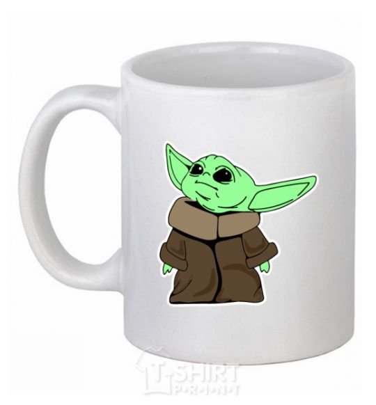 Ceramic mug Little Yoda V.1 White фото