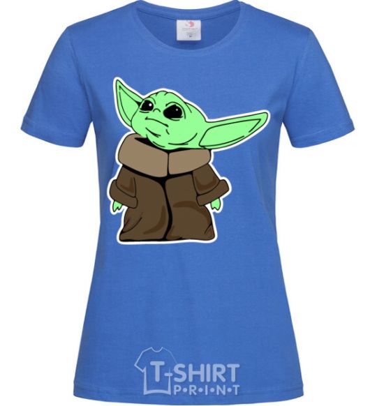 Women's T-shirt Little Yoda V.1 royal-blue фото