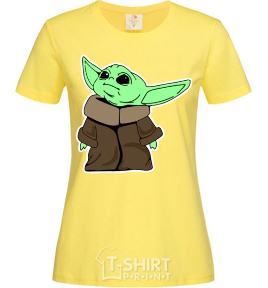 Women's T-shirt Little Yoda V.1 cornsilk фото