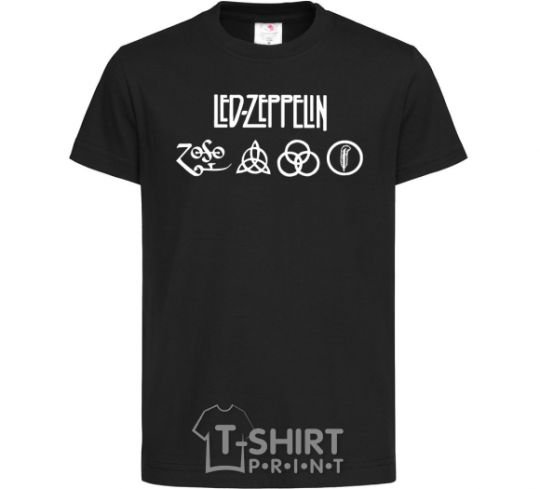 Kids T-shirt Led Zeppelin Logo black фото