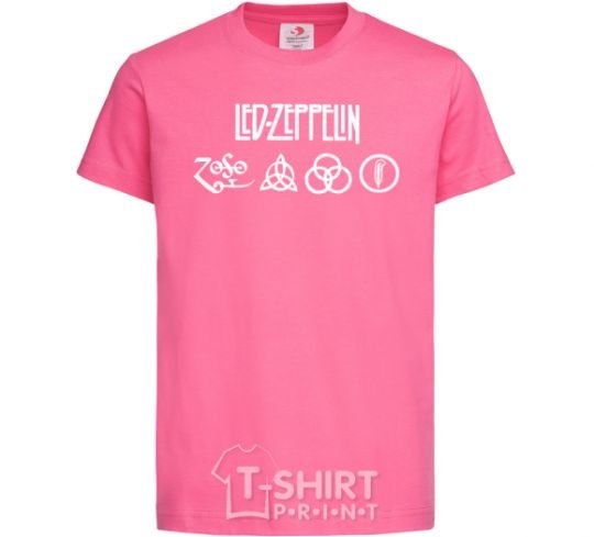 Детская футболка Led Zeppelin Logo Ярко-розовый фото