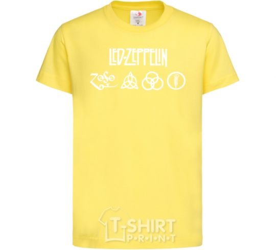 Детская футболка Led Zeppelin Logo Лимонный фото