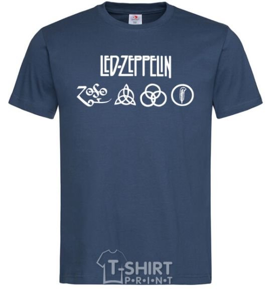 Men's T-Shirt Led Zeppelin Logo navy-blue фото