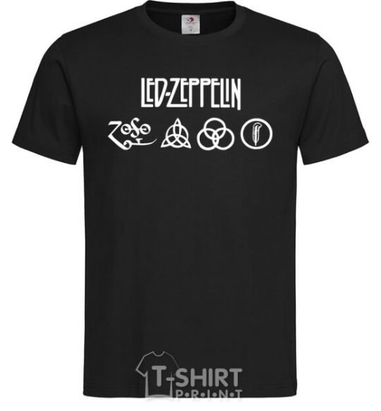 Men's T-Shirt Led Zeppelin Logo black фото
