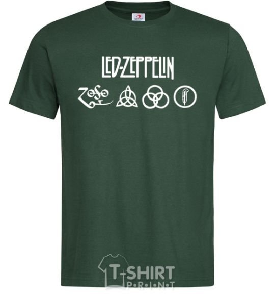 Men's T-Shirt Led Zeppelin Logo bottle-green фото