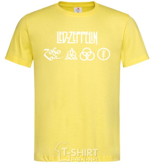 Мужская футболка Led Zeppelin Logo Лимонный фото