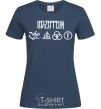 Women's T-shirt Led Zeppelin Logo navy-blue фото