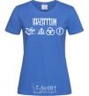 Женская футболка Led Zeppelin Logo Ярко-синий фото