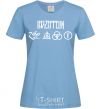 Women's T-shirt Led Zeppelin Logo sky-blue фото