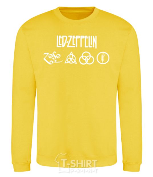 Свитшот Led Zeppelin Logo Солнечно желтый фото