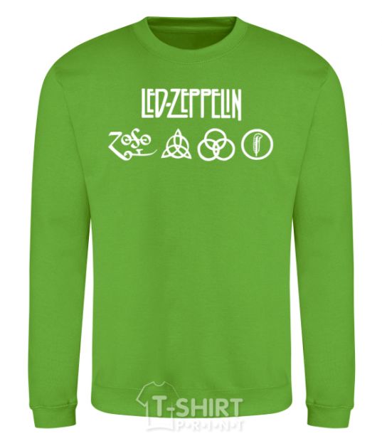 Свитшот Led Zeppelin Logo Лаймовый фото