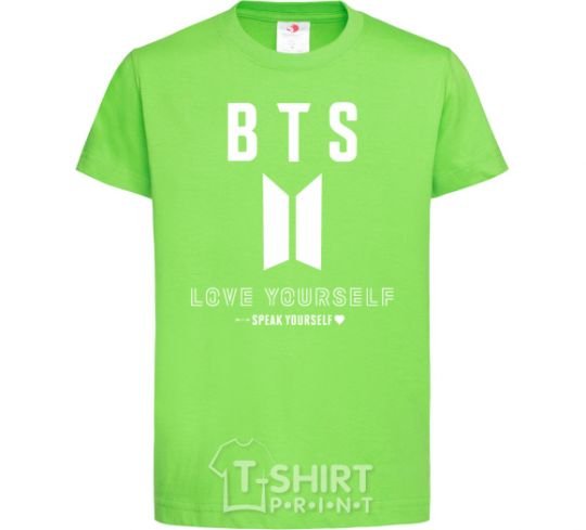 Kids T-shirt BTS Love yourself orchid-green фото