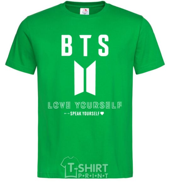 Мужская футболка BTS Love yourself Зеленый фото