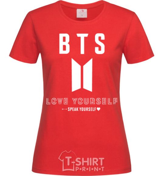 Women's T-shirt BTS Love yourself red фото