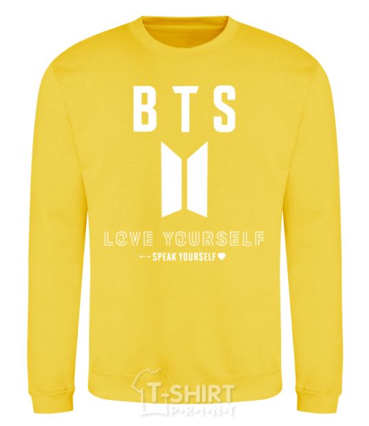 Sweatshirt BTS Love yourself yellow фото
