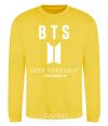 Sweatshirt BTS Love yourself yellow фото