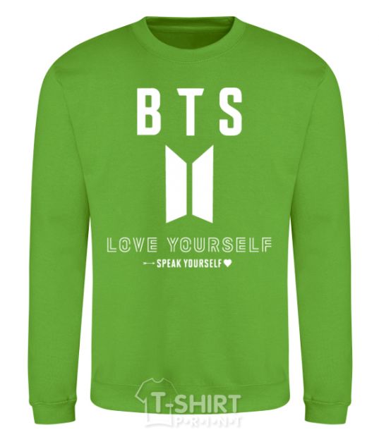 Sweatshirt BTS Love yourself orchid-green фото