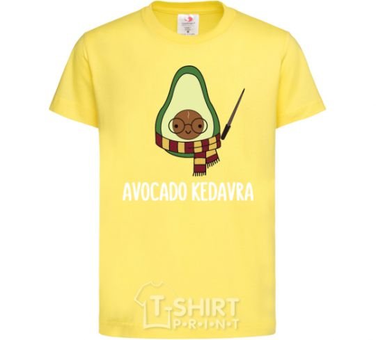 Kids T-shirt Аvocado cedavra cornsilk фото