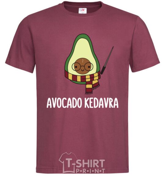 Men's T-Shirt Аvocado cedavra burgundy фото