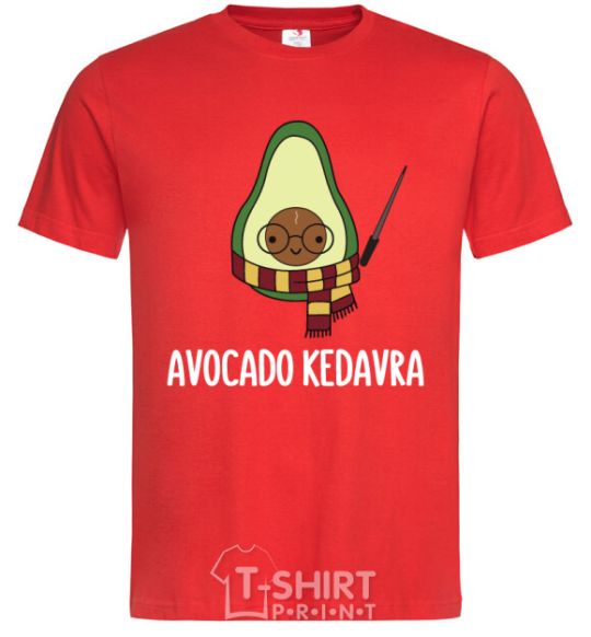 Men's T-Shirt Аvocado cedavra red фото