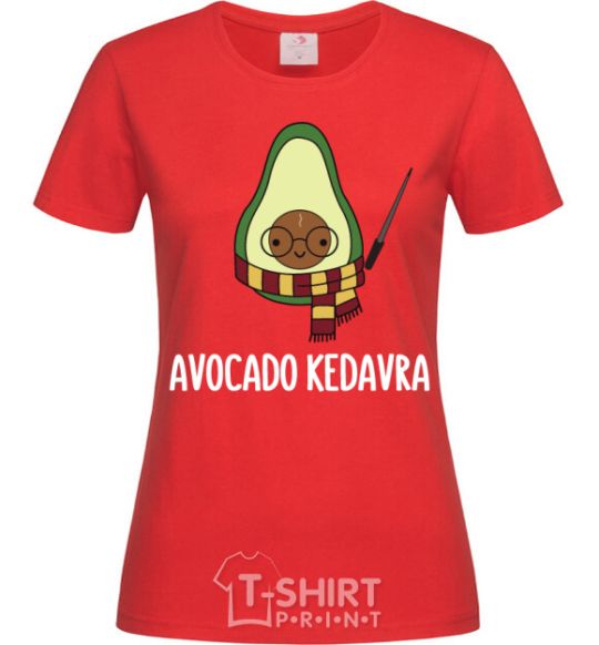 Женская футболка Аvocado cedavra Красный фото