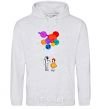 Men`s hoodie Astronaut with balloons sport-grey фото