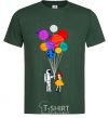Men's T-Shirt Astronaut with balloons bottle-green фото