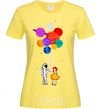 Women's T-shirt Astronaut with balloons cornsilk фото