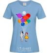 Women's T-shirt Astronaut with balloons sky-blue фото