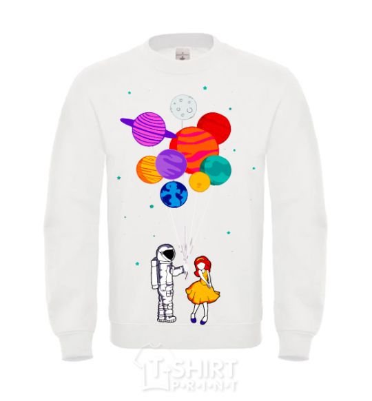 Sweatshirt Astronaut with balloons White фото