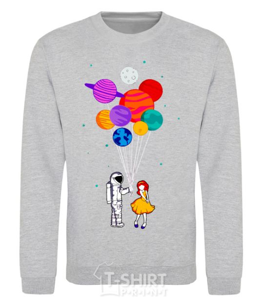 Sweatshirt Astronaut with balloons sport-grey фото