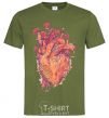 Men's T-Shirt Heart flowers millennial-khaki фото