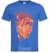 Men's T-Shirt Heart flowers royal-blue фото