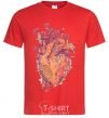 Men's T-Shirt Heart flowers red фото